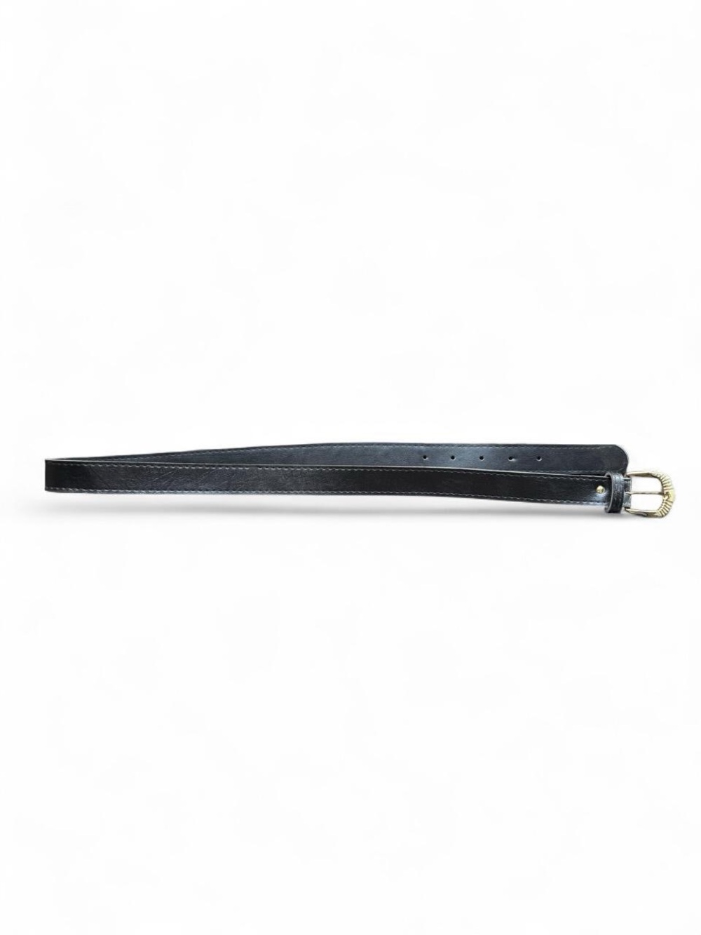 ✨Black leather belt with gold buckle✨